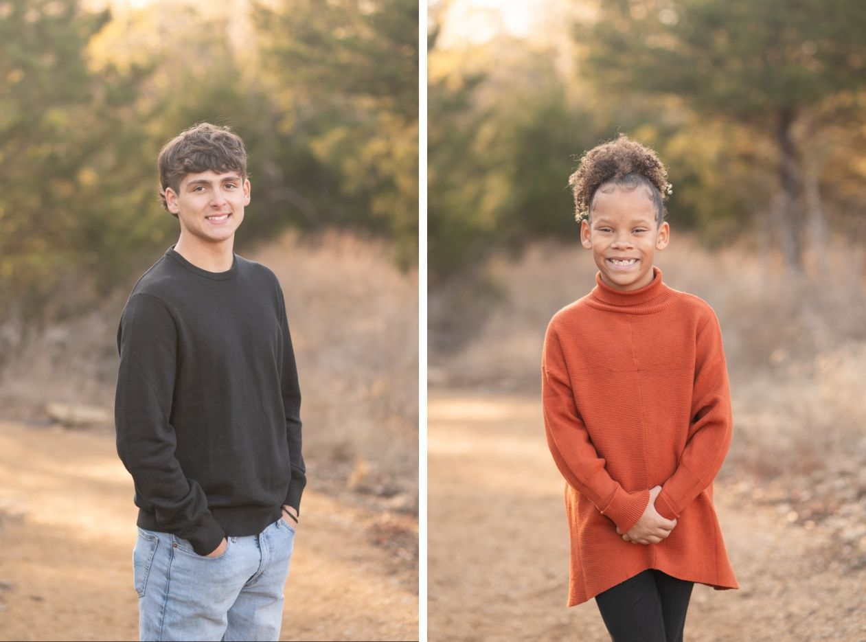 Family of 8 Late Fall Session with Evergreens by Bartlesville Photographer Kristi Bray