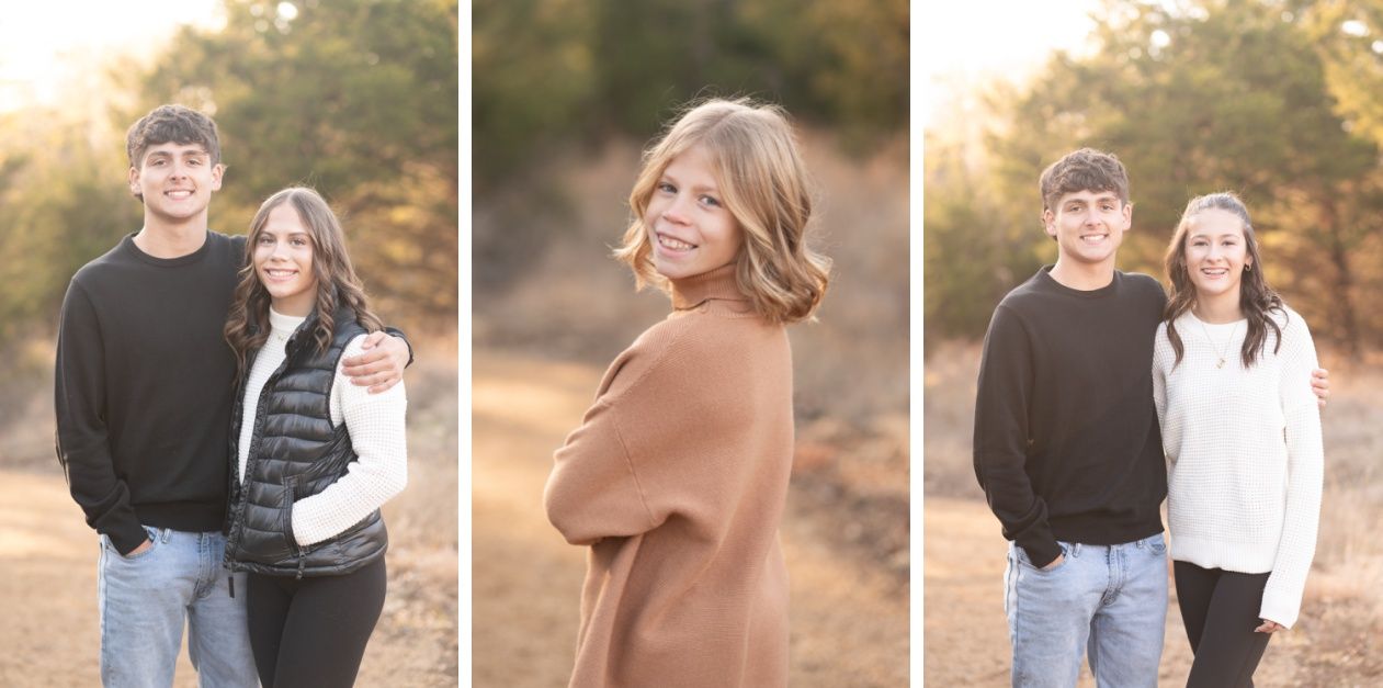Family of 8 Late Fall Session with Evergreens by Bartlesville Photographer Kristi Bray