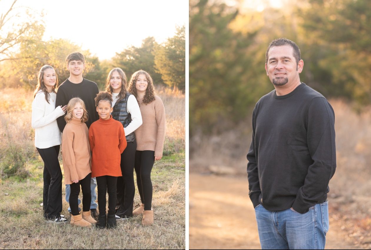 Family of 8 Late Fall Session with Evergreens by Bartlesville Photographer Kristi Bray