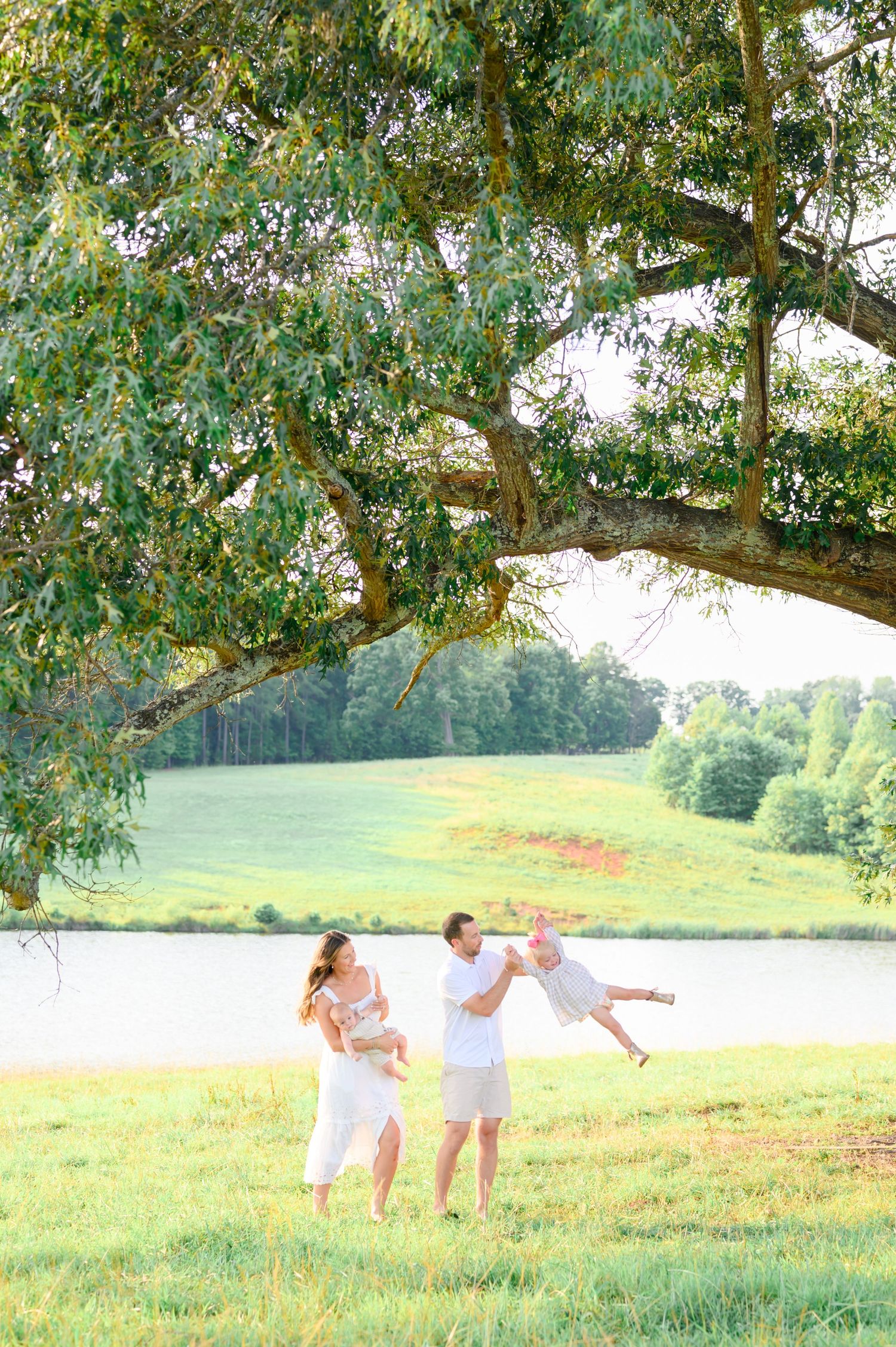 Timeless outdoor family portraits captured on a family farm in Appomattox, Virginia.
