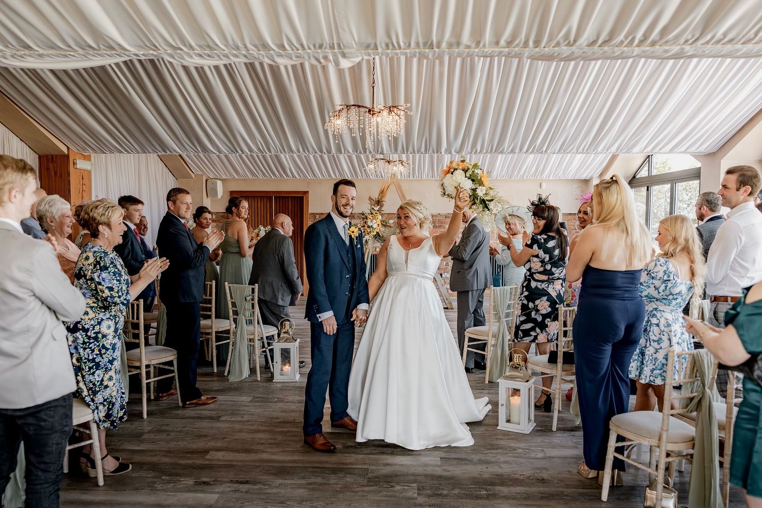 A natural celebration after their ceremony captured by a documentary approach at The Barn At Willerby Hill.