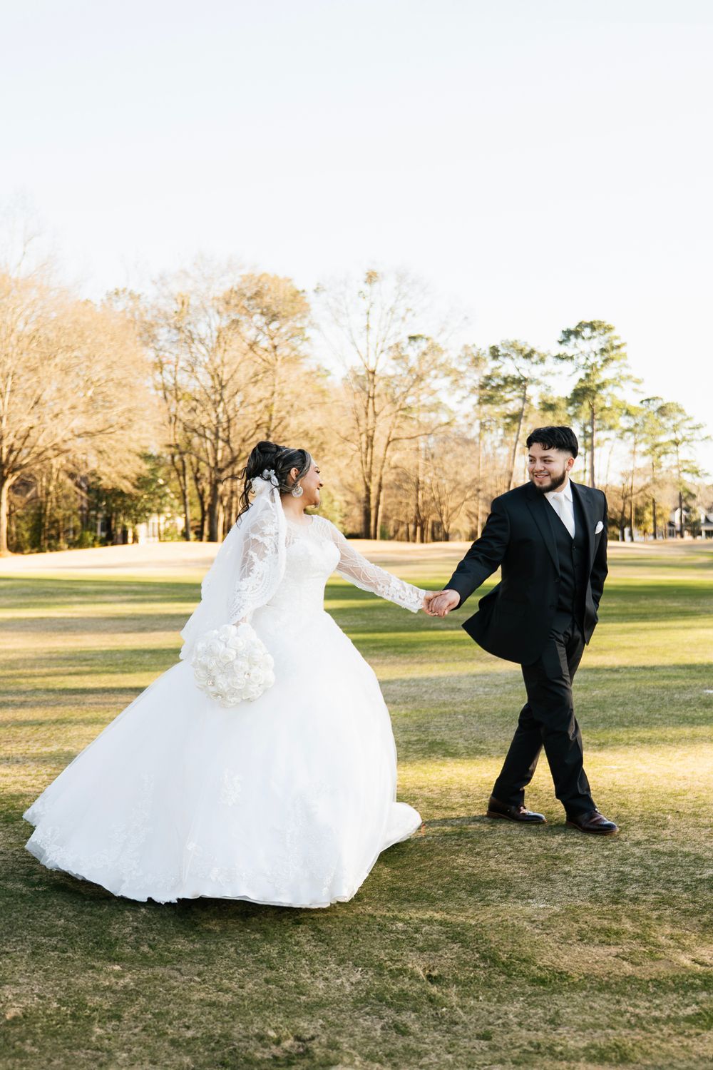 River Landing Clubhouse wedding in Wallace NC with elegant views and romantic moments captured by AKL Photo & Films. Golf Course & lake View