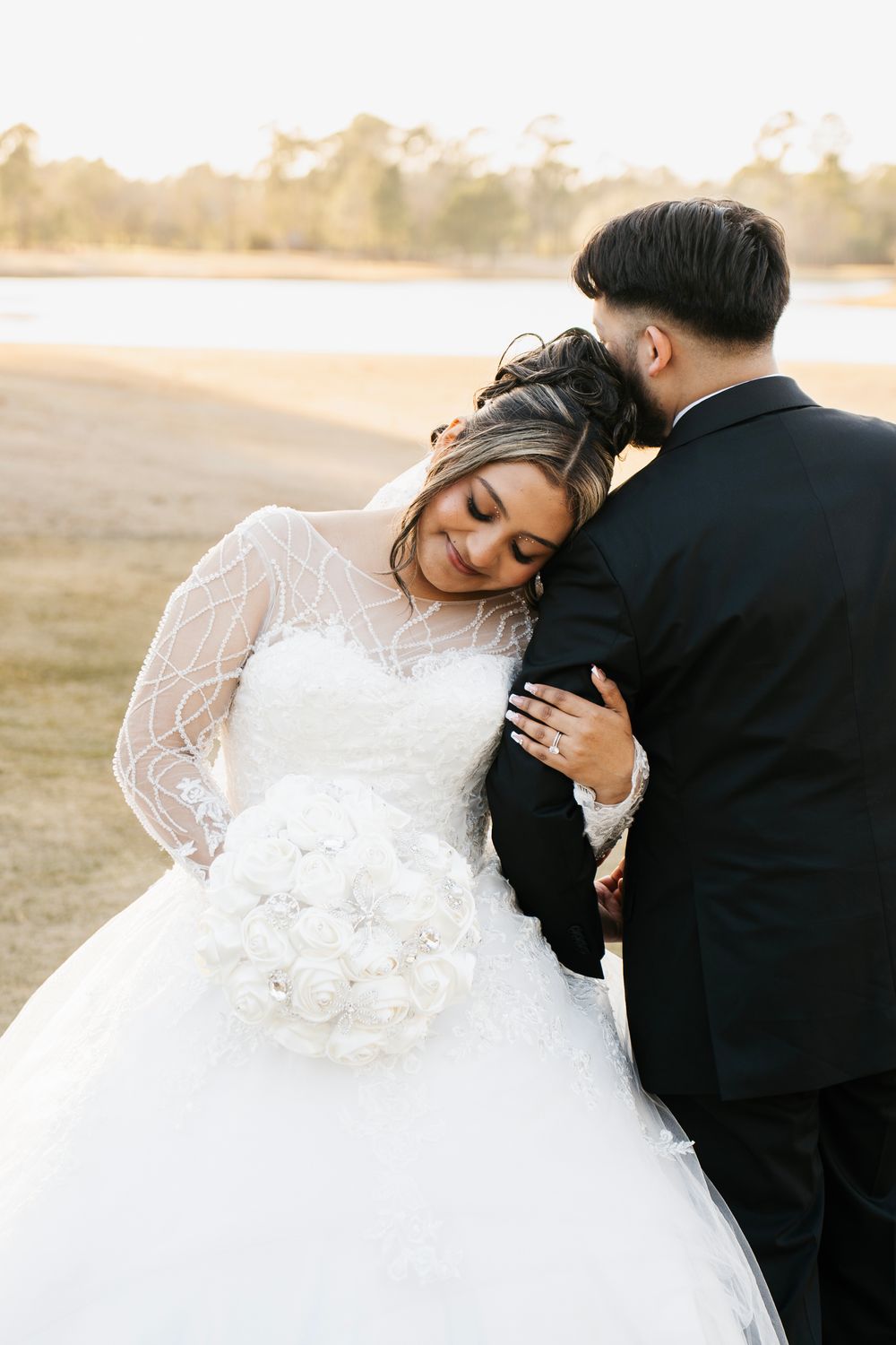 River Landing Clubhouse wedding in Wallace NC with elegant views and romantic moments captured by AKL Photo & Films. Golf Course & lake View