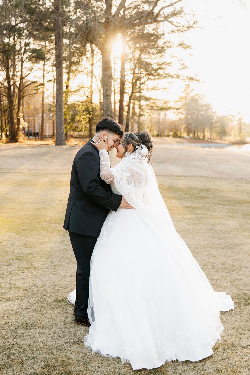 River Landing Clubhouse wedding in Wallace NC with elegant views and romantic moments captured by AKL Photo & Films. Golf Course & lake View