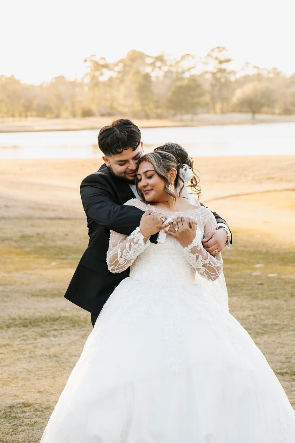 River Landing Clubhouse wedding in Wallace NC with elegant views and romantic moments captured by AKL Photo & Films. Golf Course & lake View