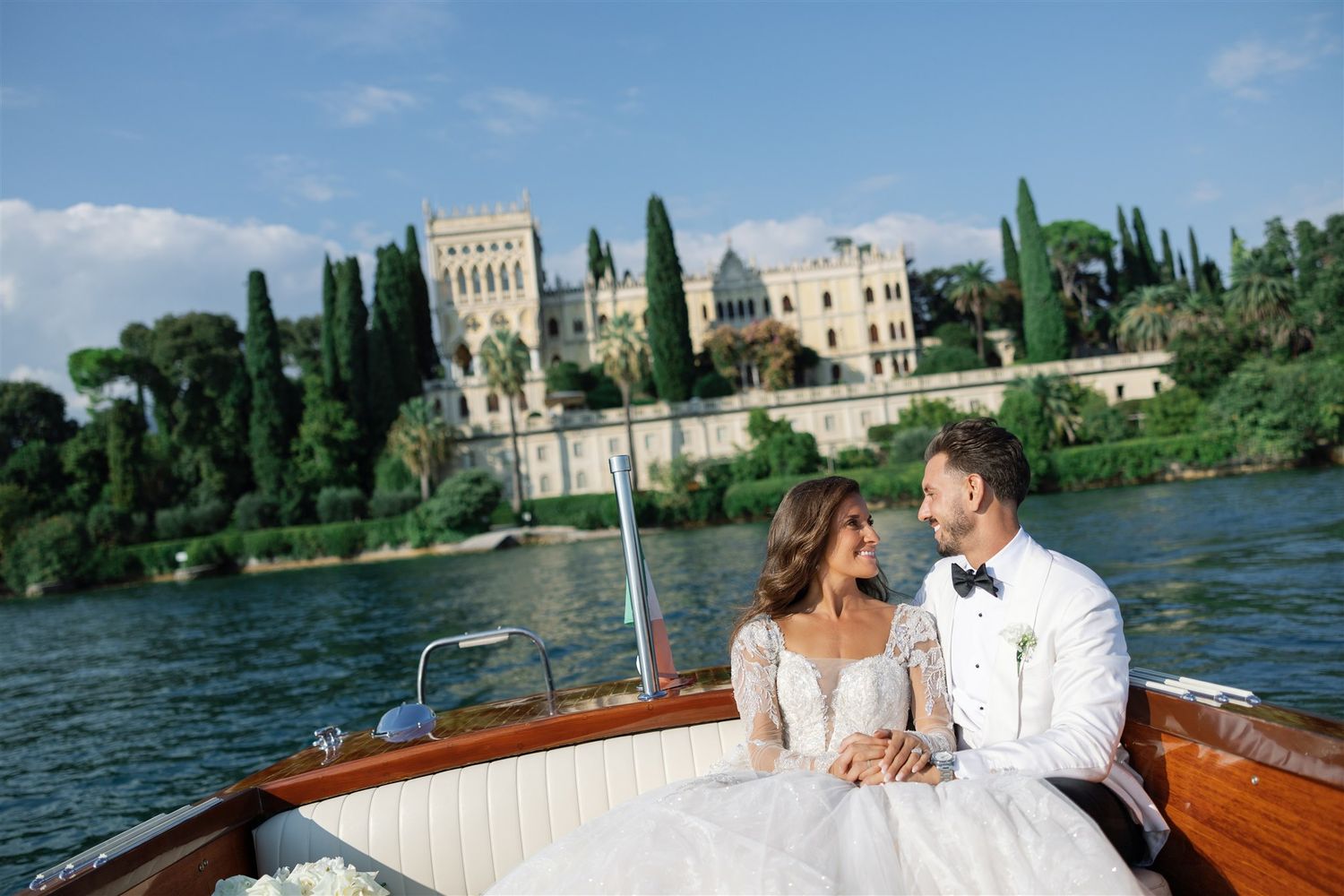 Wedding reception table at an Italian Villa on Lake Iseo