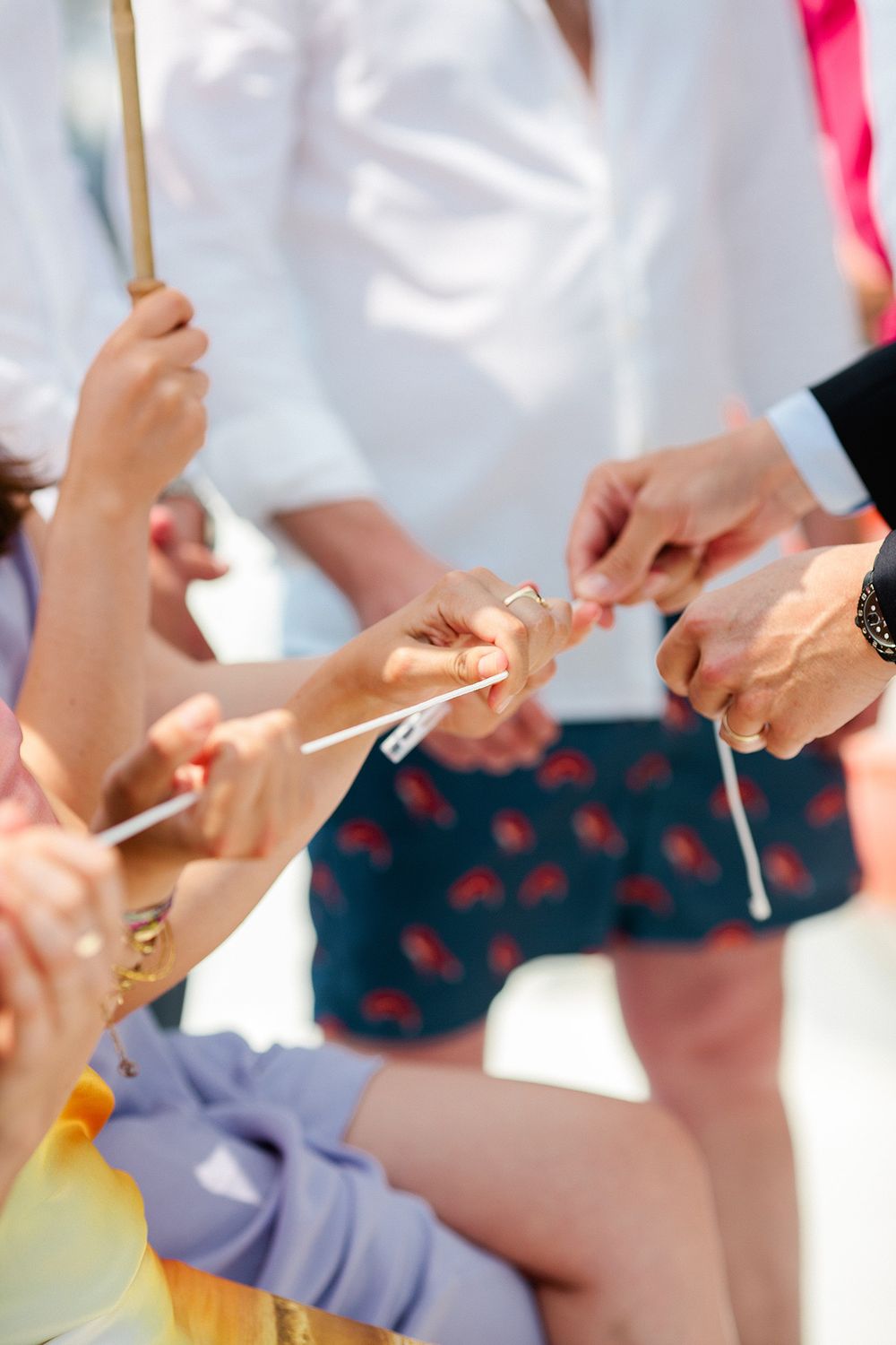 Wedding ceremony ritual aboard a catamaran on the French Riviera