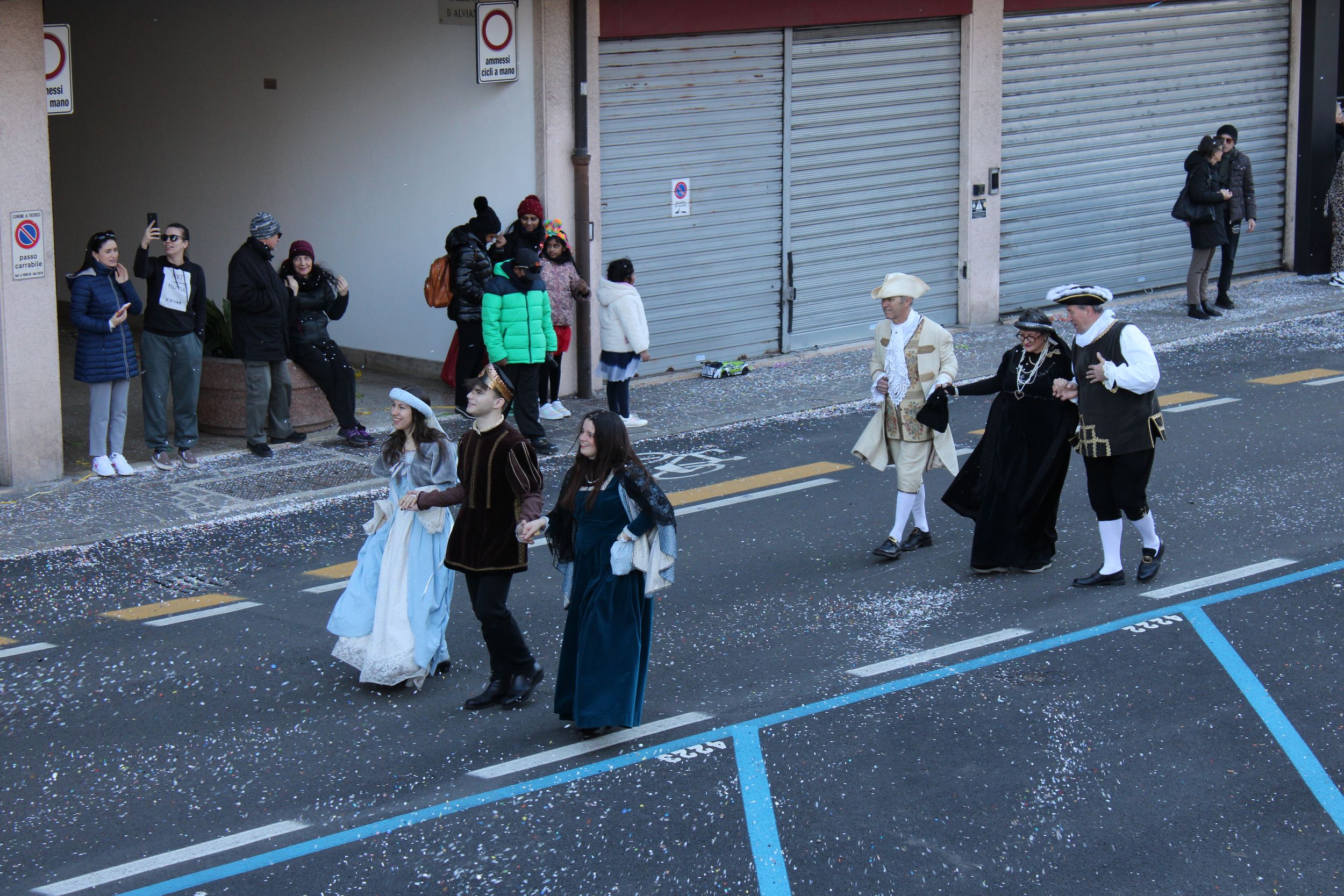 Treviso Carnival Parade 2026. The Trevigiano Folk Group with a traditional performance of “The King of Carnival”.