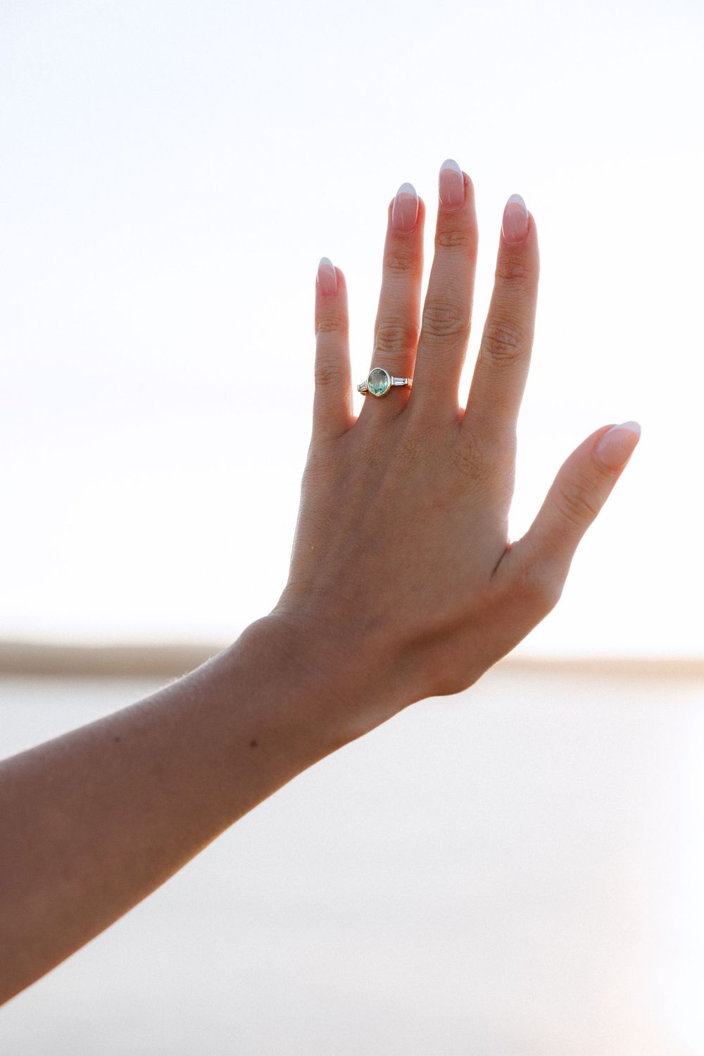 Close up of an engagement ring from Bogarts Jewellers by Newfoundland documentary style photographer Kaitlyn Yvette