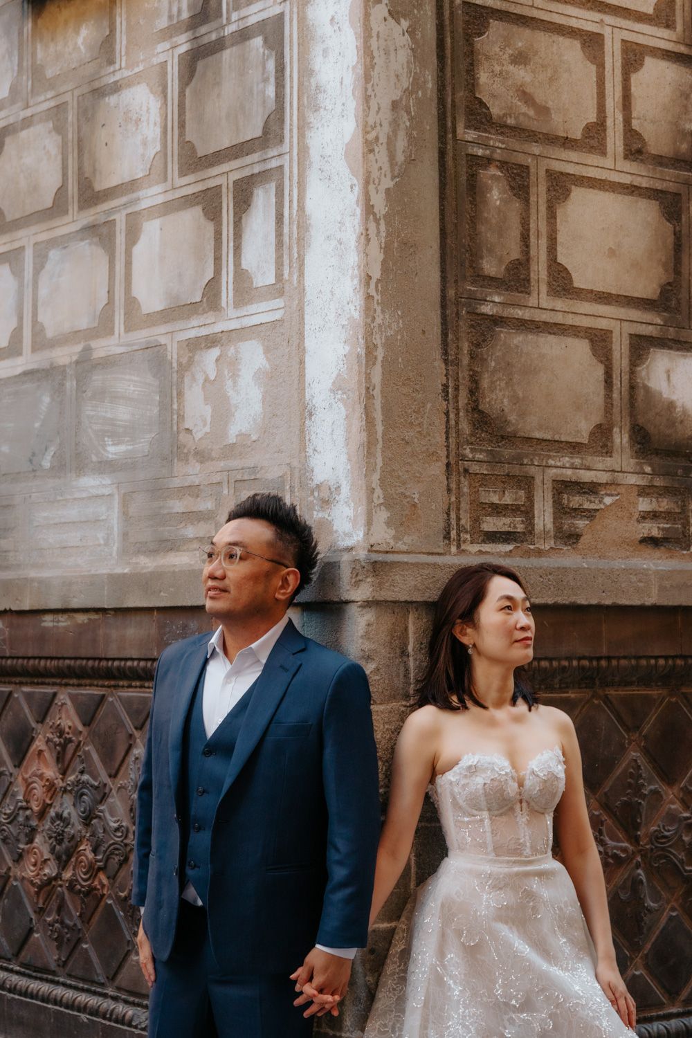 Joyful laughter walking Gothic Quarter morning Couples photoshoot Barcelona BarcelonaLoversPH