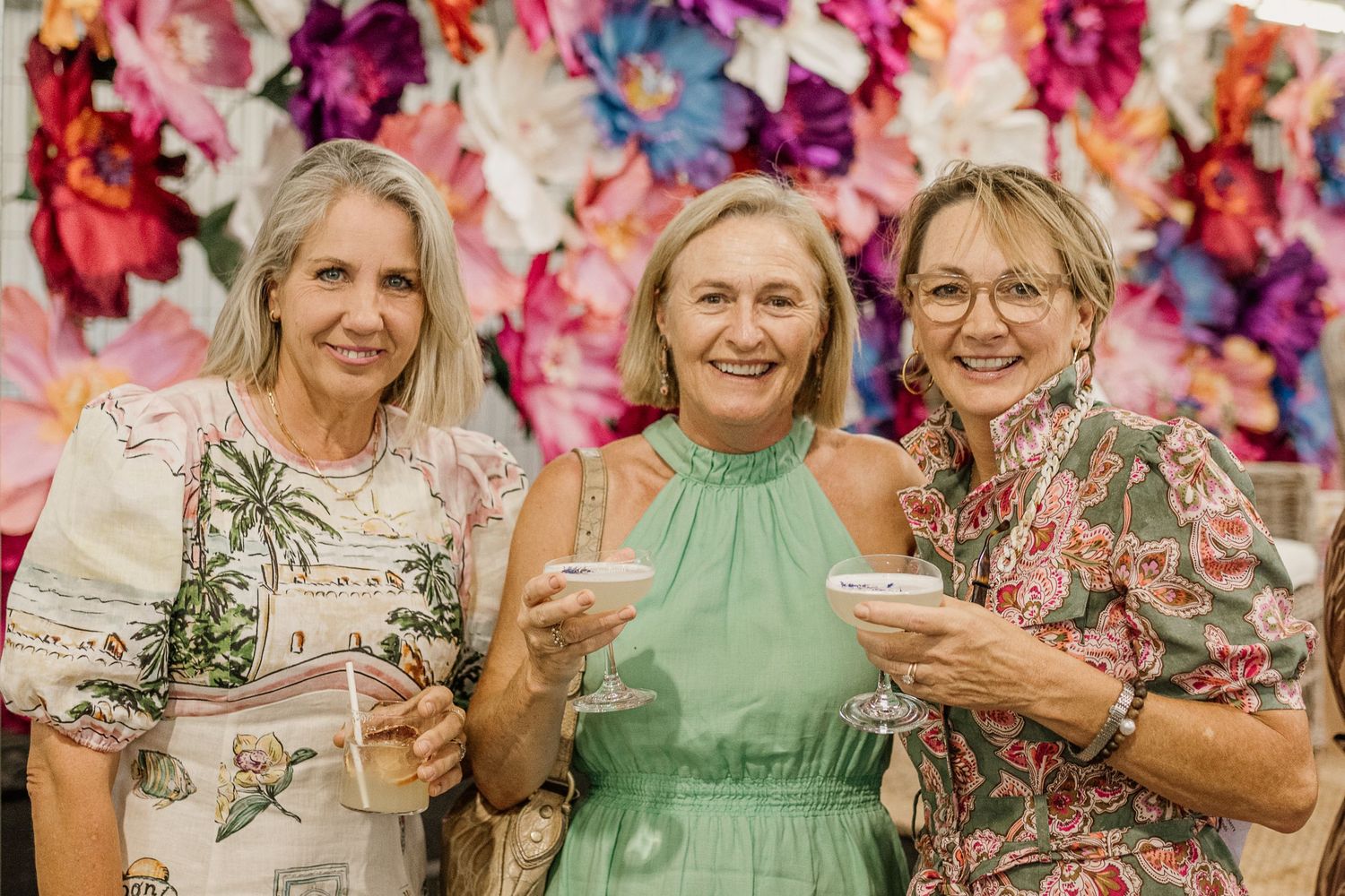 Ladies with cocktails enjoying a day out at the Mink and Me long lunch in Coonamble NSW