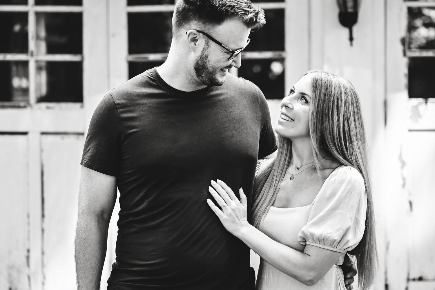Engaged couple in Lafayette, Indiana.