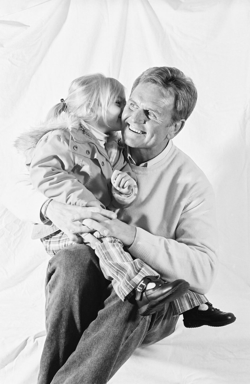 Studio shoot of a father and daughter
