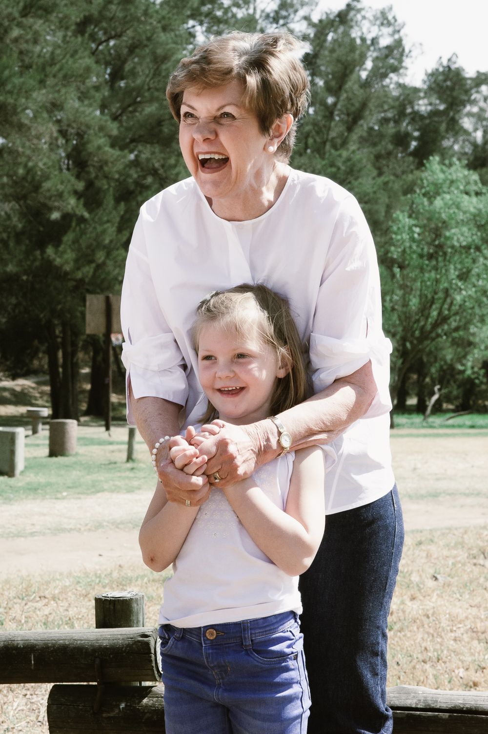 Gran and grand daughter at an extended family photo shoot