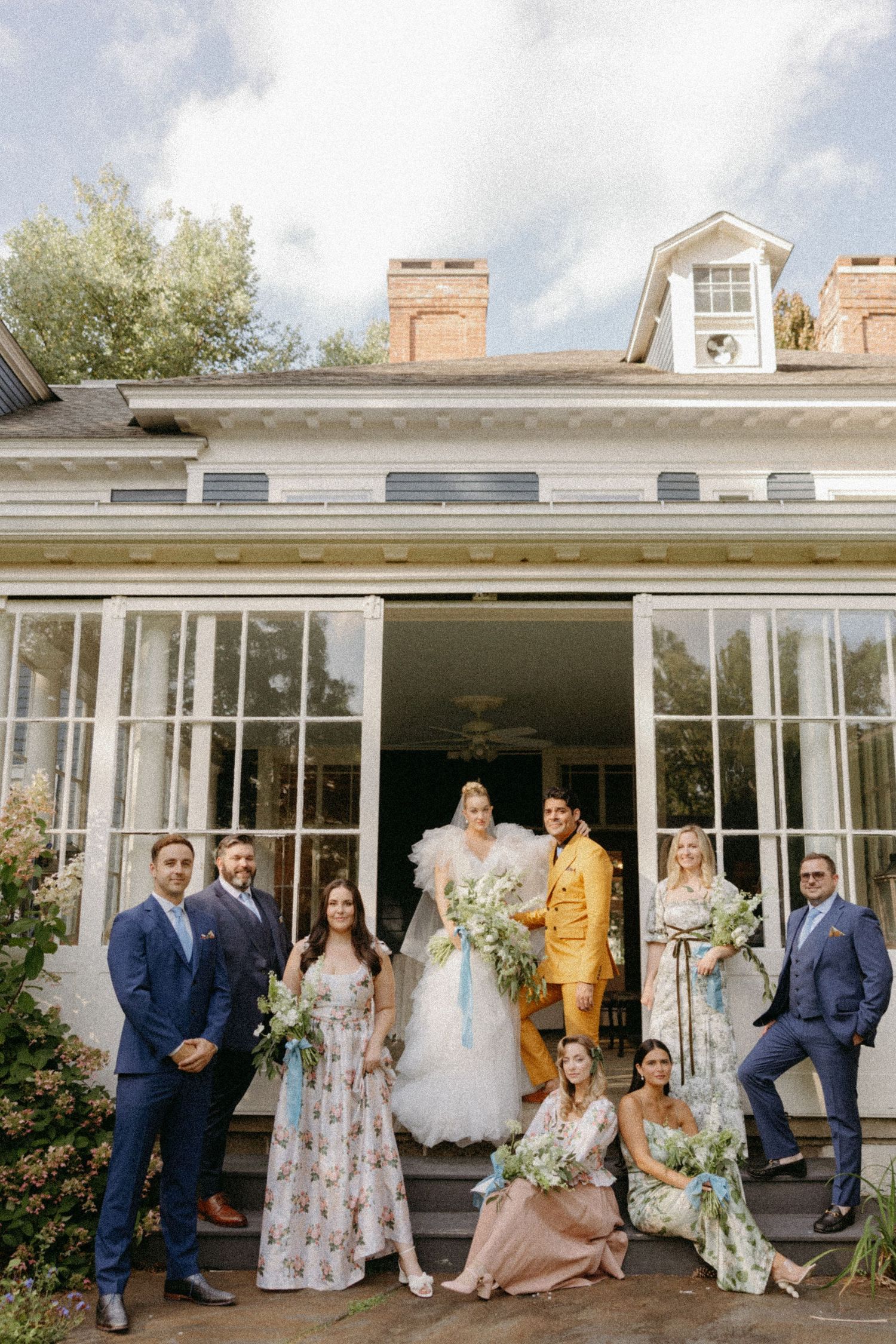 Sarah and Issaac's Berkshires Wedding Photography. Christina Karst Photography. Bespoke wedding party portraits