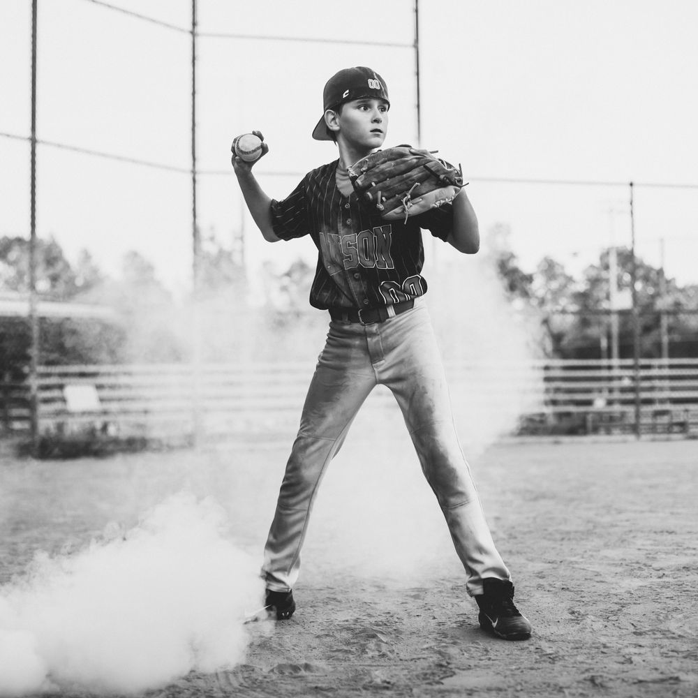 Creative baseball photo session in South Carolina. Amy Eddins Photography.