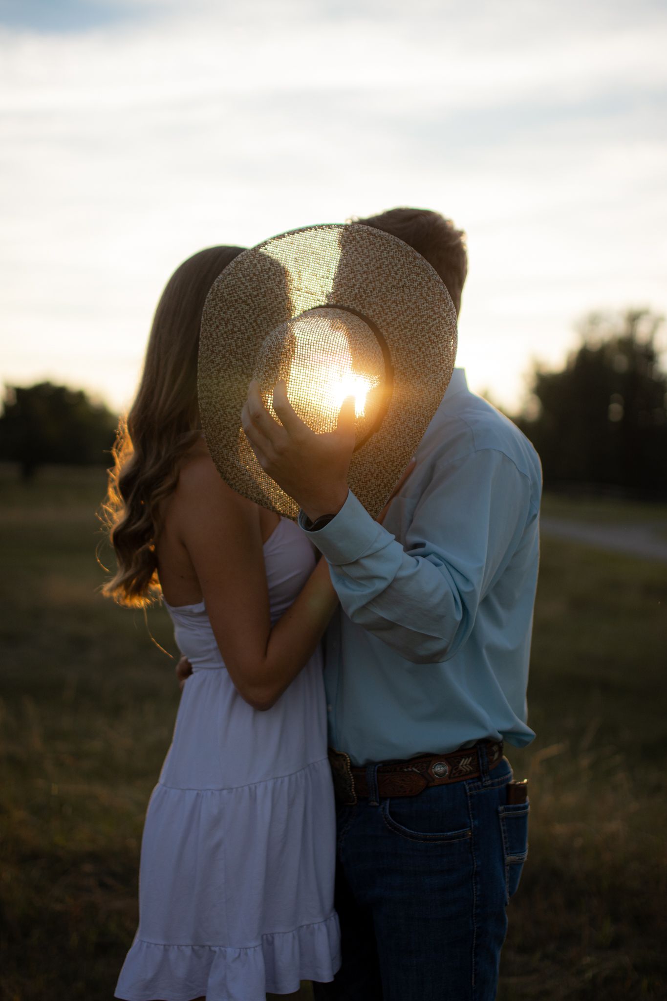 engagement photo on the alberta prairies
