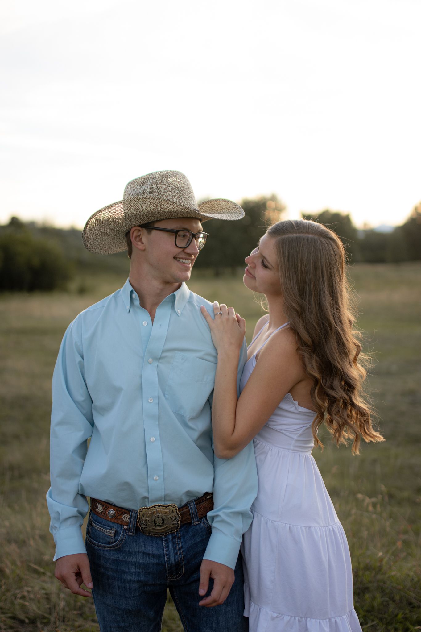 engagement photo on the alberta prairies