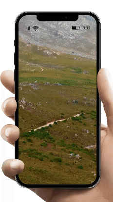 A mock up of a branded advertising campaign video in a mobile phone.