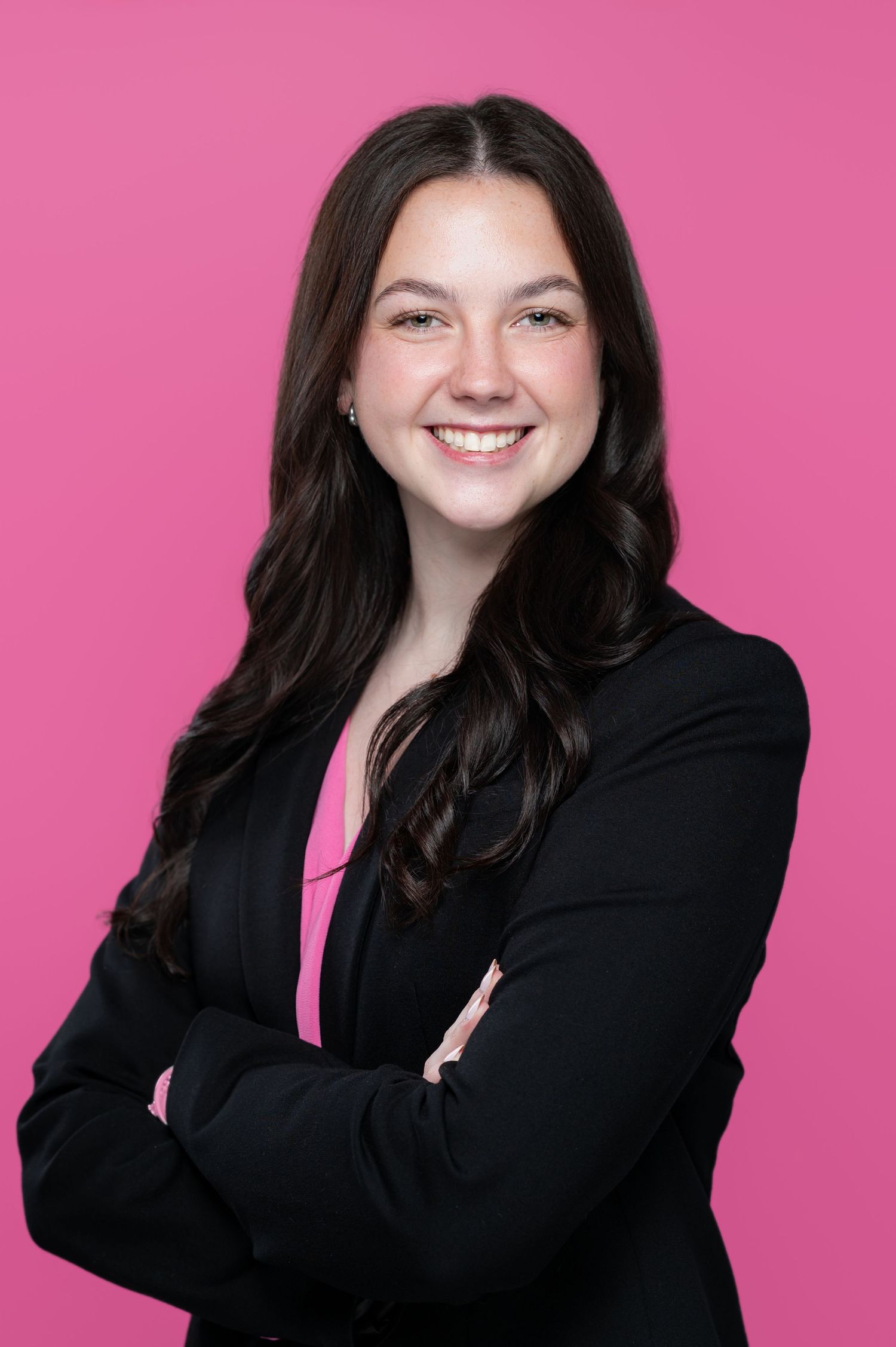 headshot pink backdrop the green photograph christiana cacciato