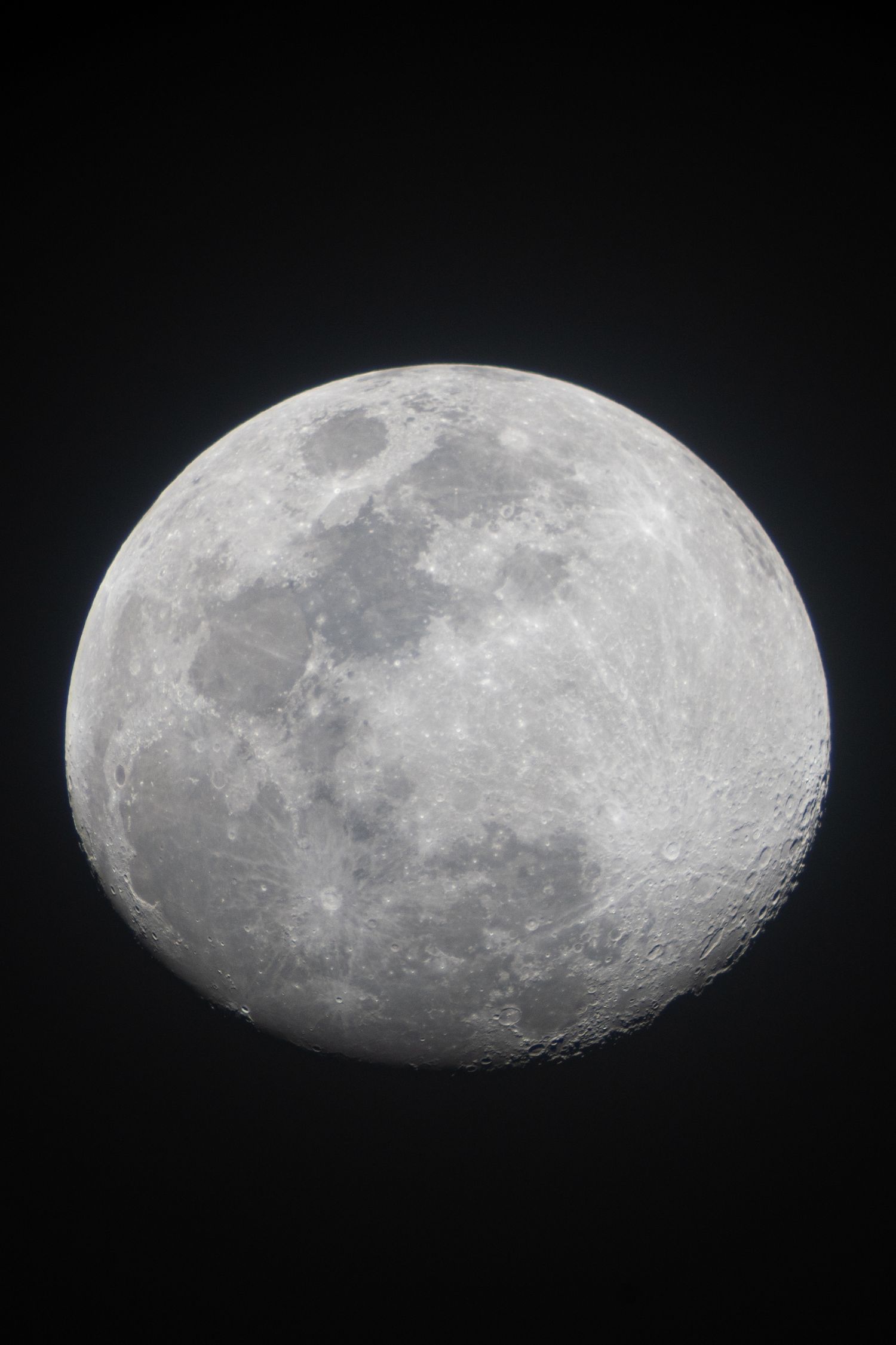 Full moon captured through a telescope from Sotogrande