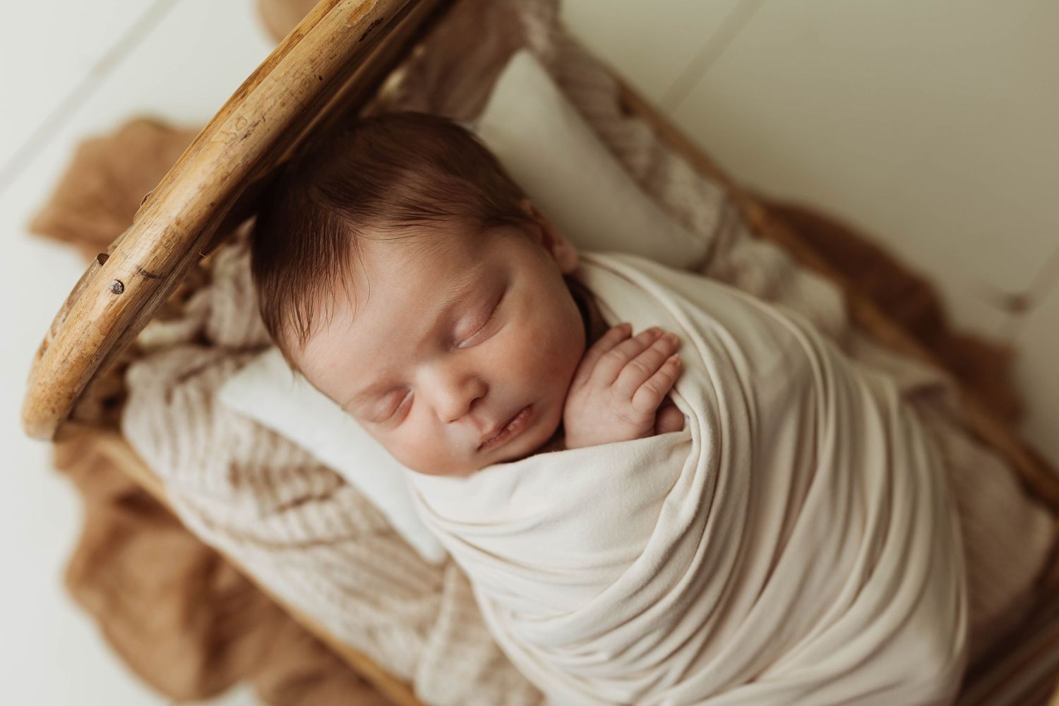 Newborn studio portrait taken by Elle & Co. Photography in Southeast Michigan