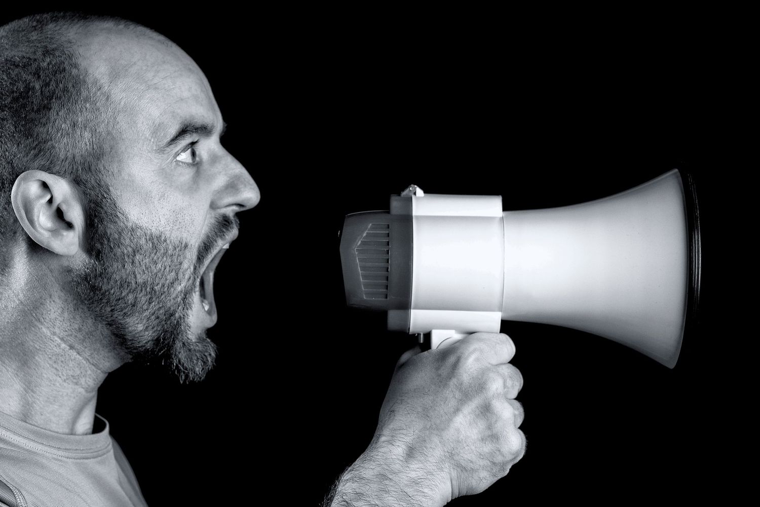 Screaming-into-a-megaphone