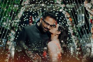 Artistic photo series showing sparkles and bokeh light effects against a dark background with dramatic lighting.