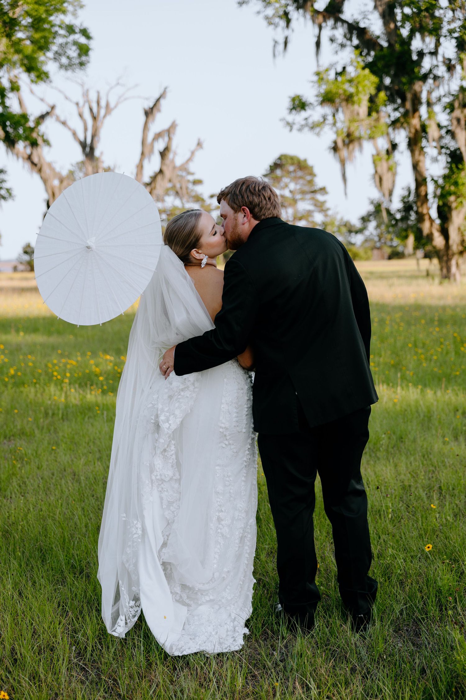 Bride and Groom Photos after being married at Agape Oaks in St Helena Island Sc