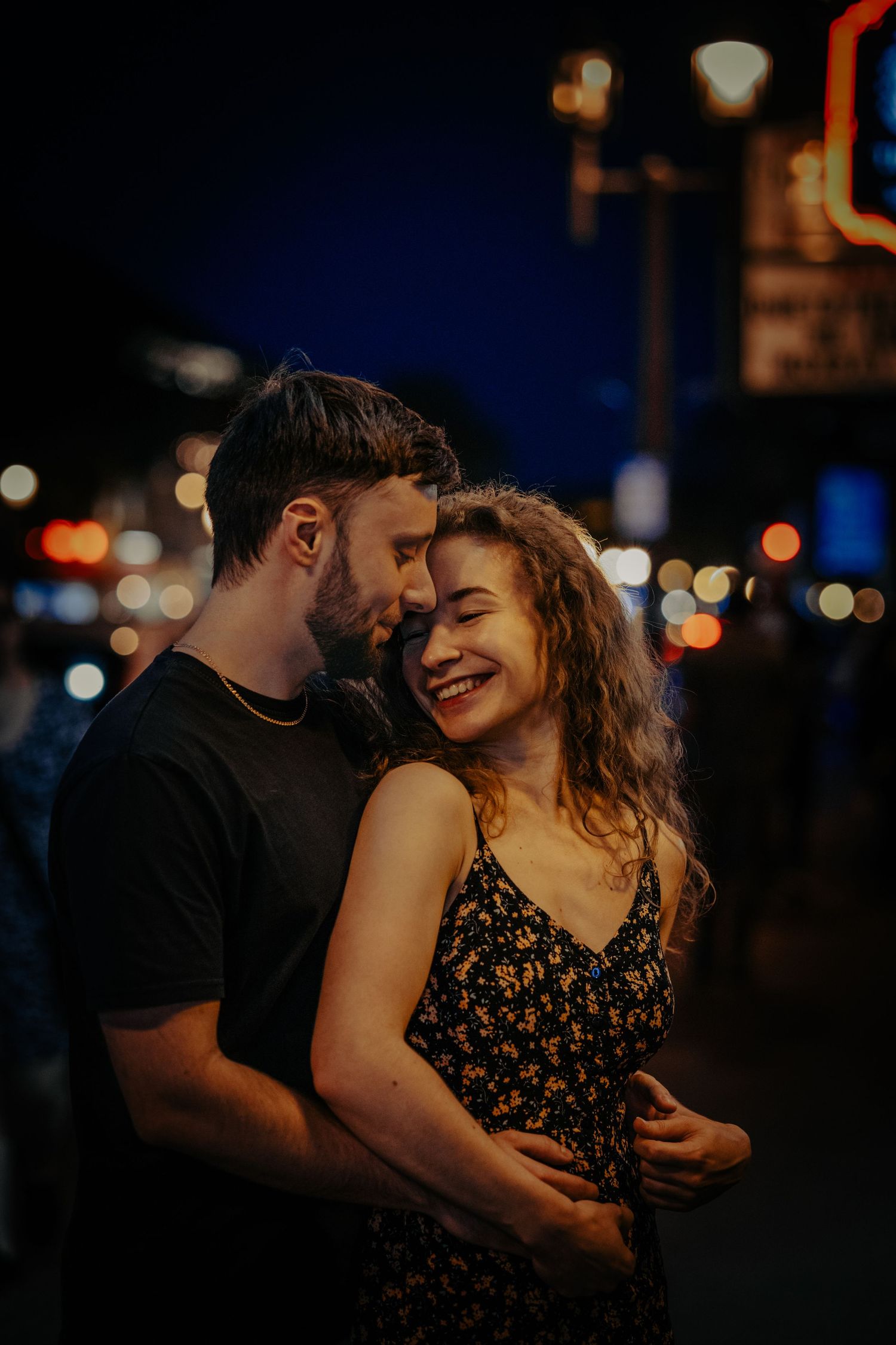 Couple night photo session in Edmonton