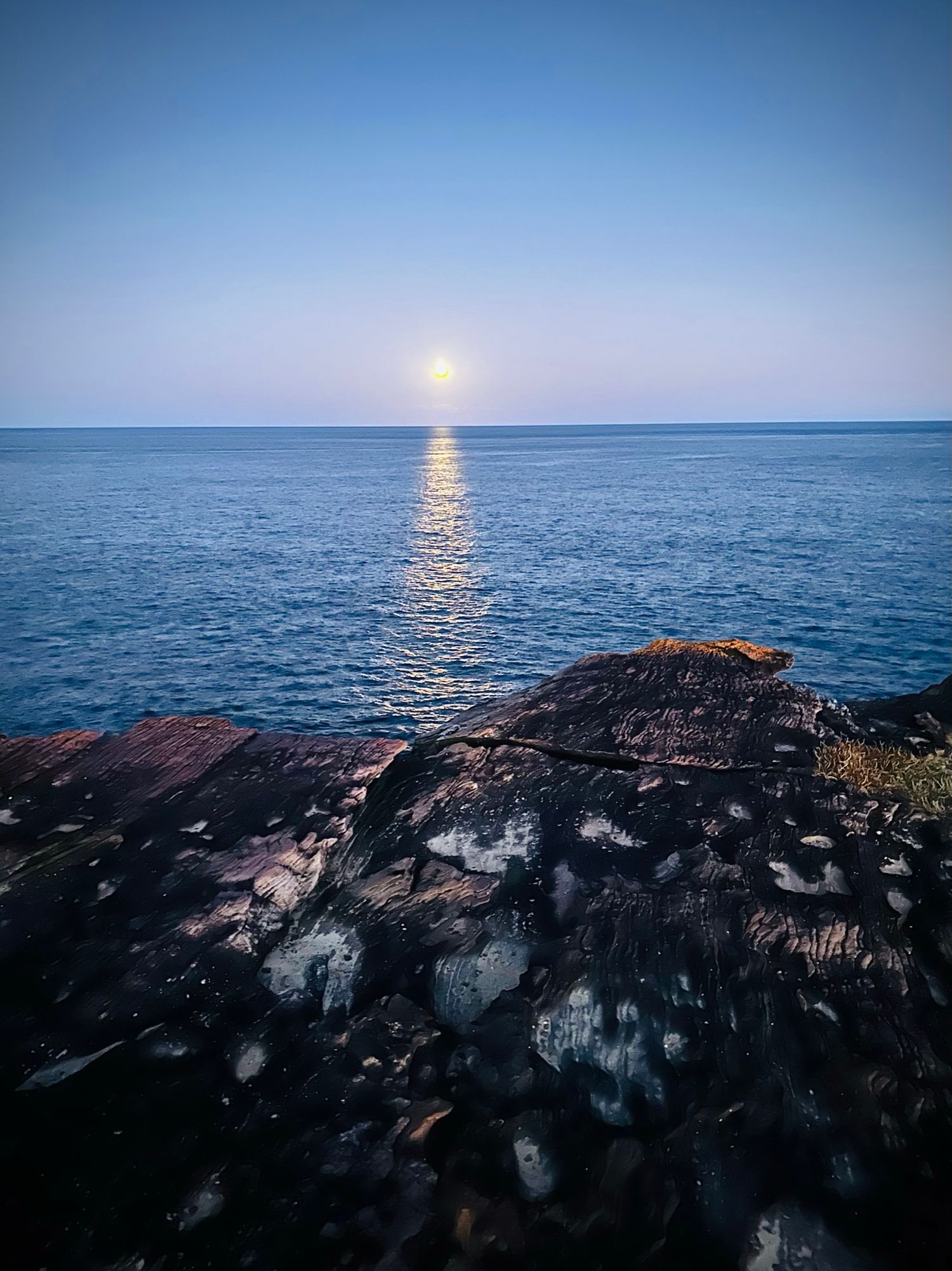 Moon rises at Eagle Rock