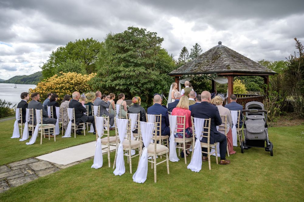 Outdoor wedding at Cragwood Country House Hotel beside Windermere