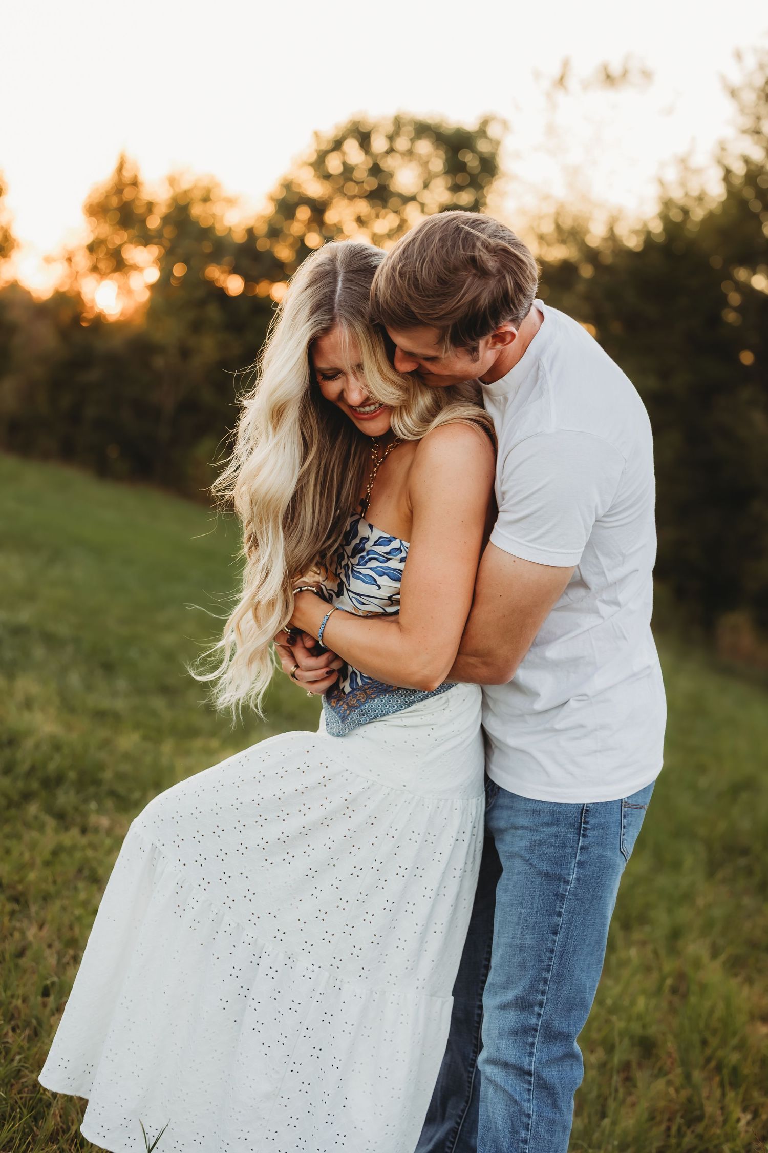 Romantic New Haven, CT forest photo shoot captures couple's connection and natural beauty