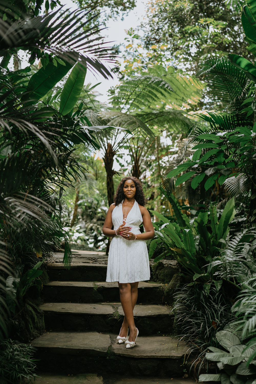 Professional solo traveler photoshoot at Bambootel Bali.