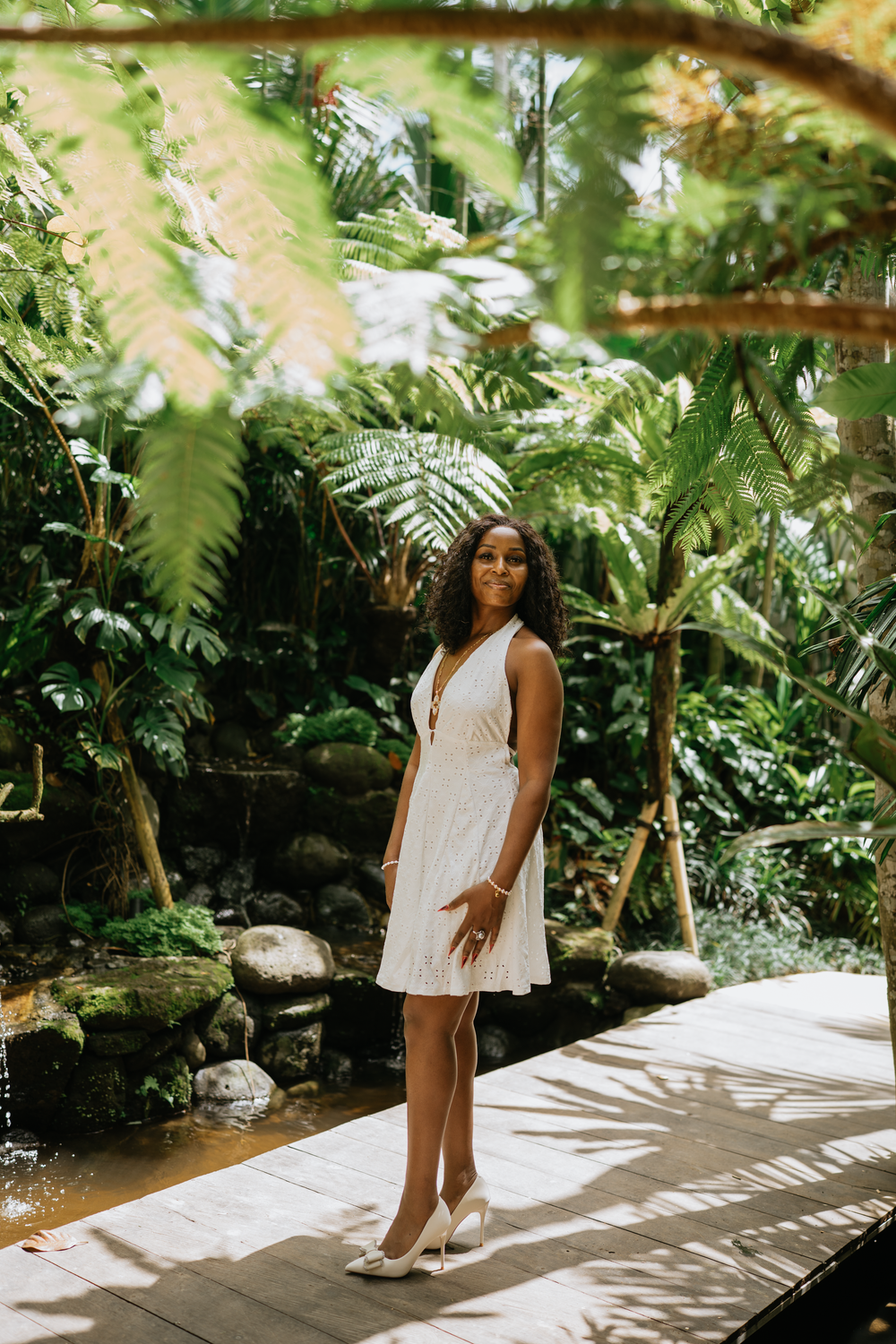 Solo photography session at Bambootel Bali surrounded by tropical nature.