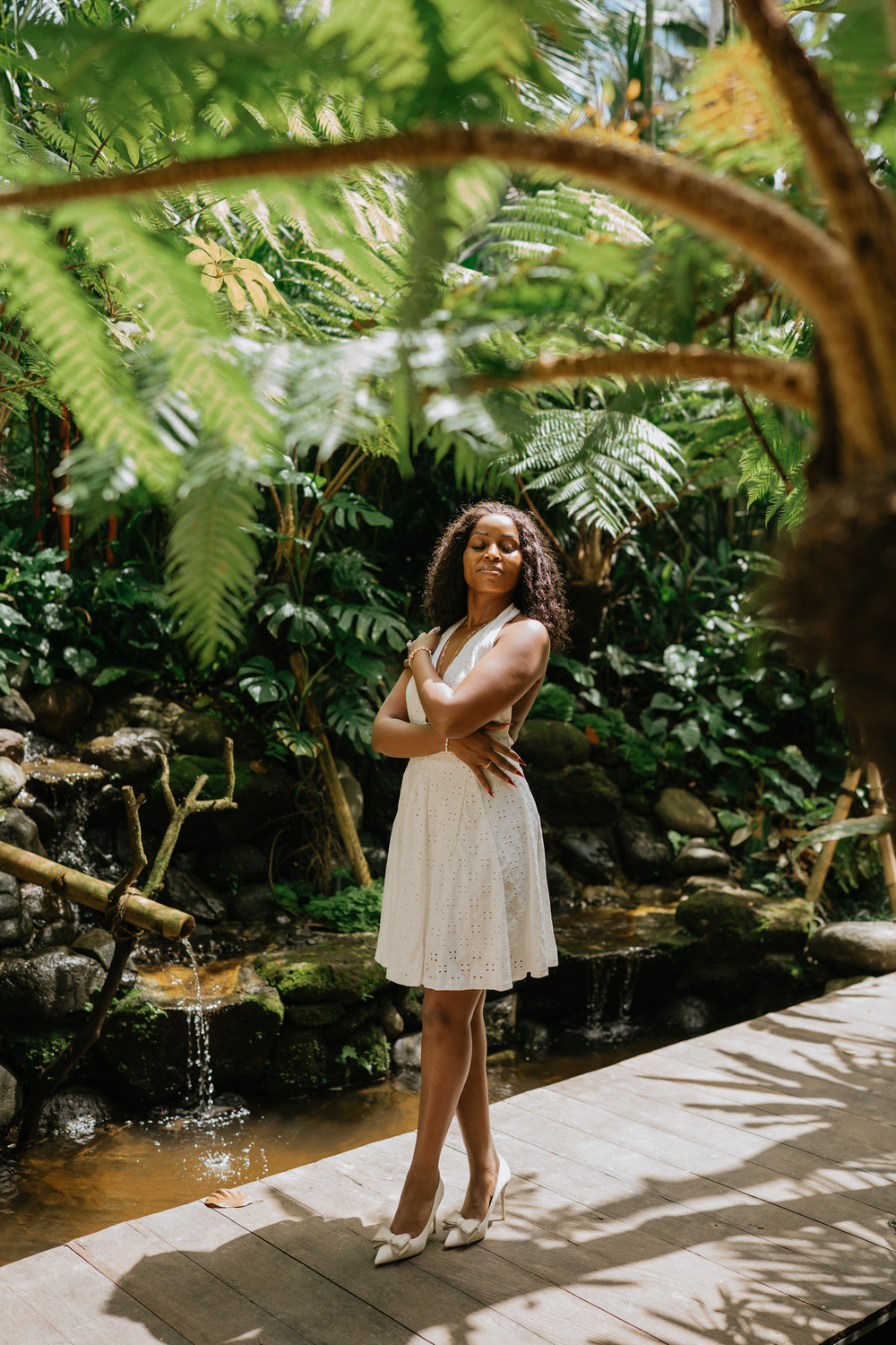 Solo photography session at Bambootel Bali surrounded by tropical nature.