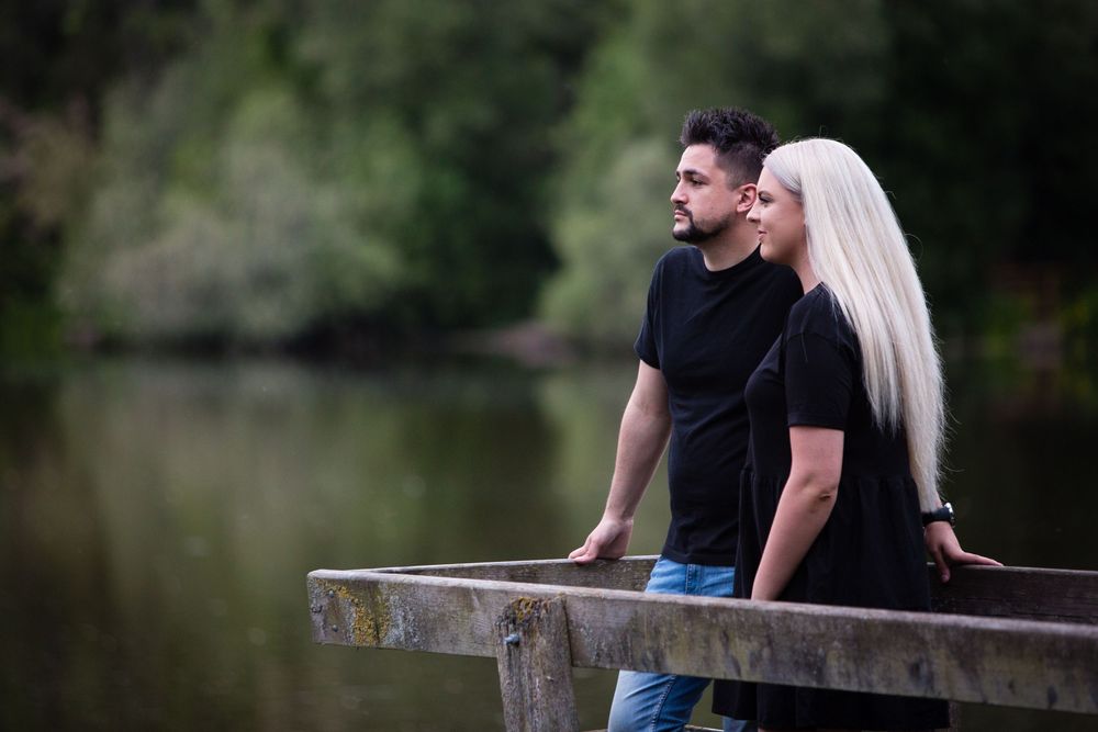 Relaxed pre-wedding shoot at Bramcote Hills Park in Nottingham