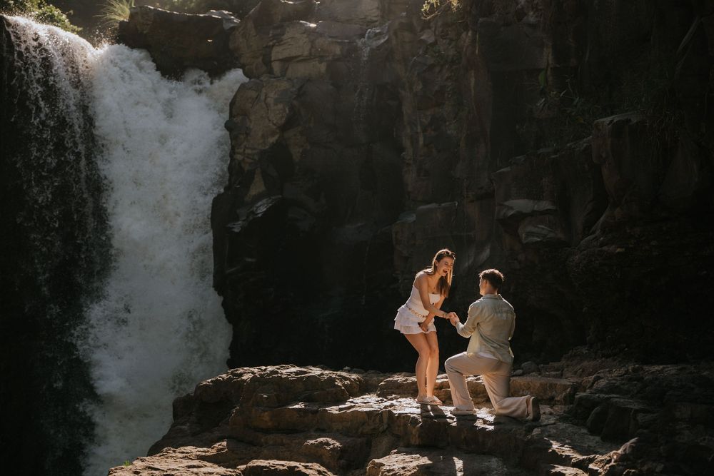 Proposal photography at Blangsinga Waterfall Bali.