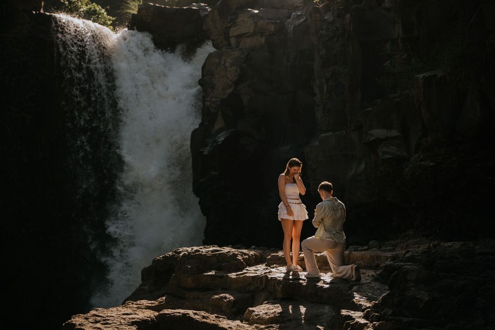 Proposal photography at Blangsinga Waterfall Bali.