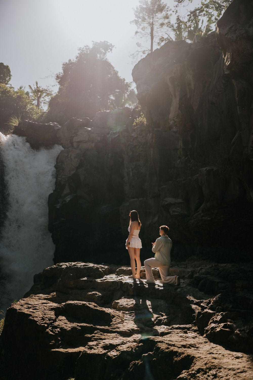 Proposal photography at Blangsinga Waterfall Bali.