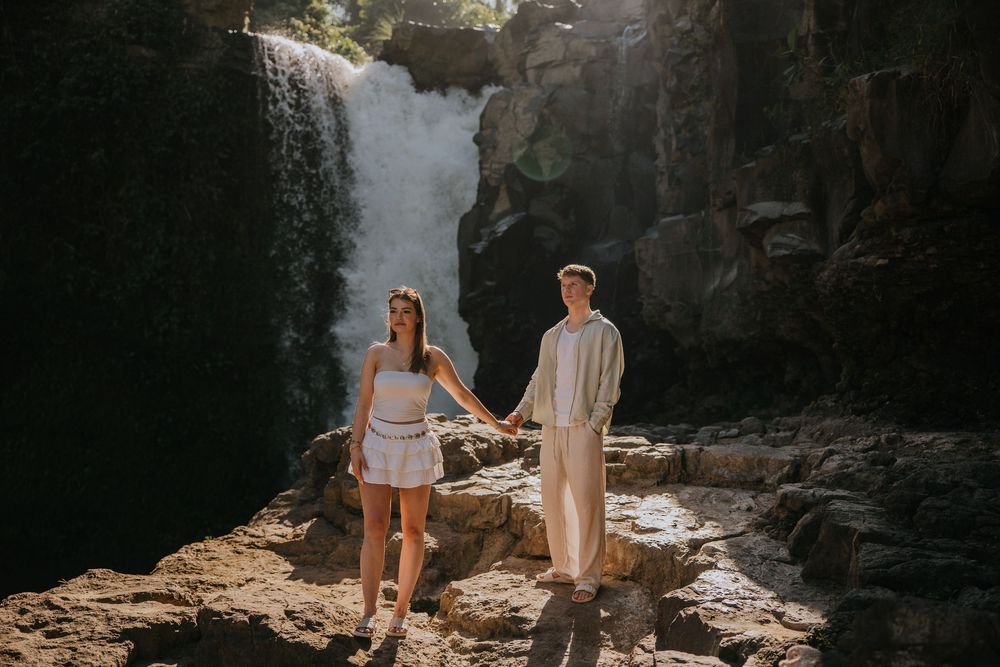 Proposal photography at Blangsinga Waterfall Bali.