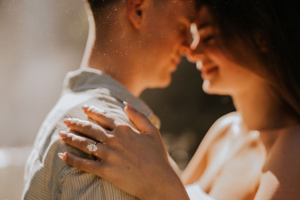 Romantic proposal at Blangsinga Waterfall Bali