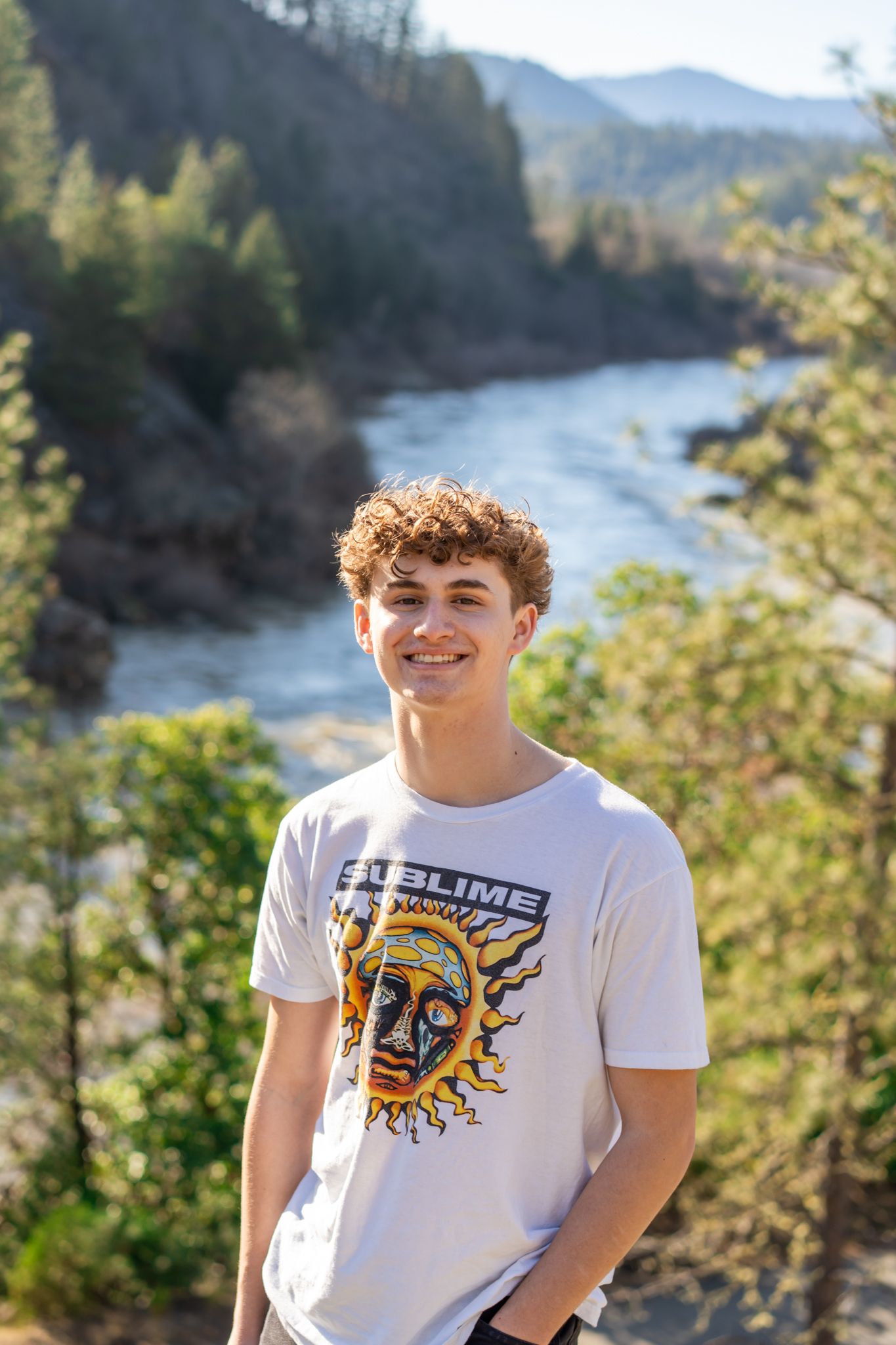 Senior Portrait by the Rogue River in Southern Oregon