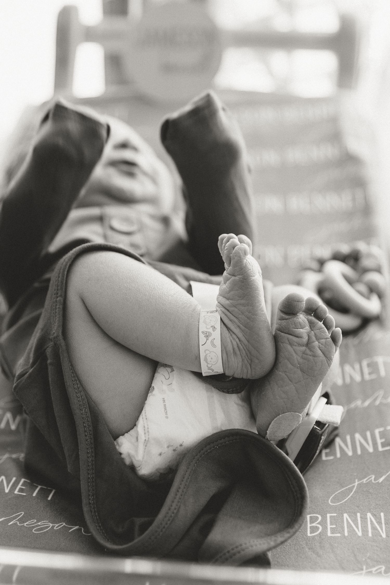 Details shots of new baby during First 48 session East Tx