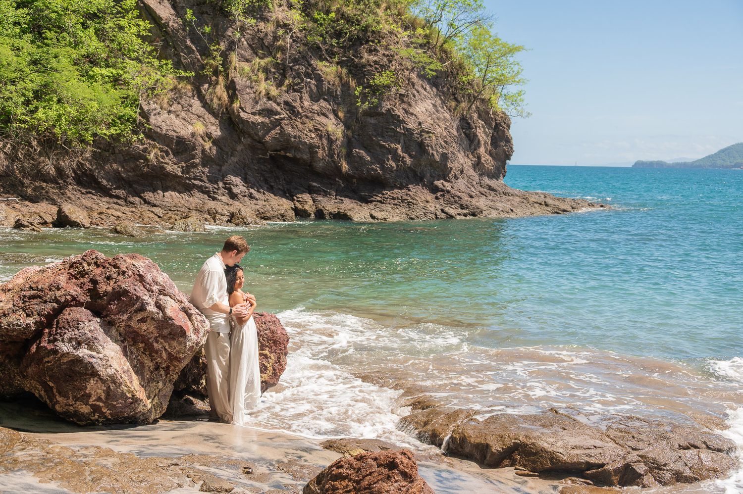 Proposal setup with flowers and candles in Guanacaste Costa Rica