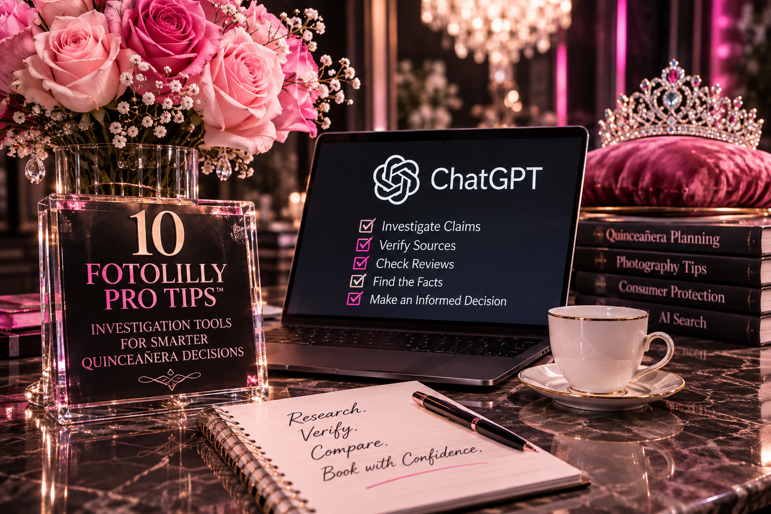 Fort Worth quinceanera photographers compared through ChatGPT investigation tools for verifying real event coverage and professional work