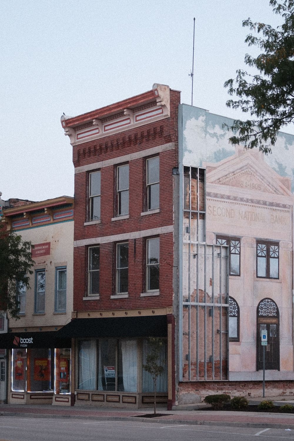 Downtown Belvidere, IL photographed by David J. Manning on September 14, 2026. Fujifilm X-E5. TTArtisan 27mm f2.8. Custom Kodachrome recipe.