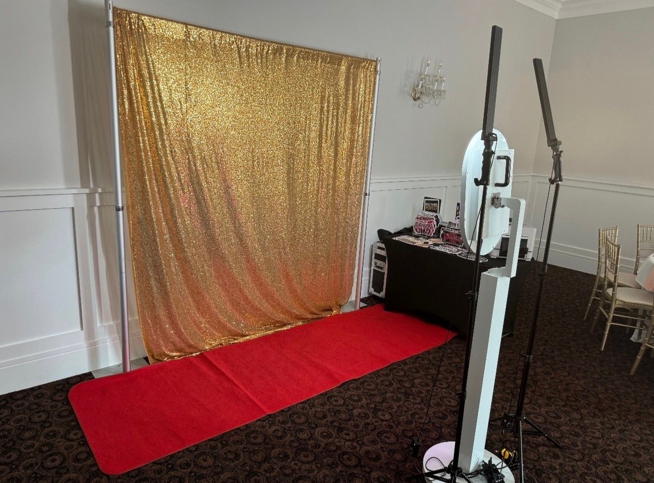 gold sequin backdrop