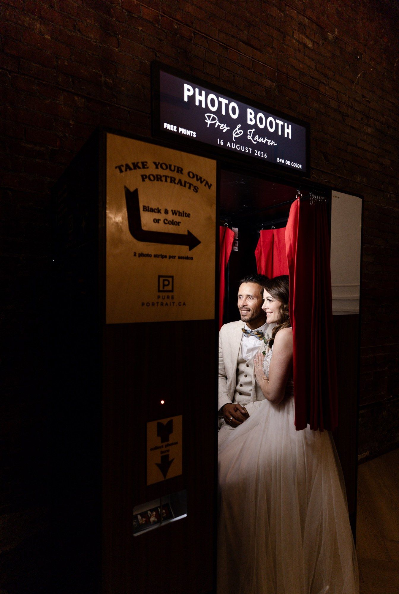 Wedding photo booth Calgary couple