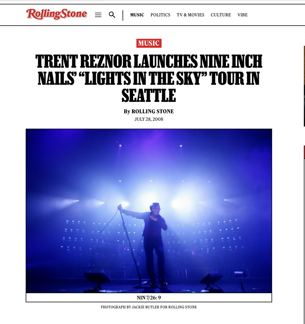 Nine Inch Nails
Trent Reznor
Rolling Stone
©Jackie Butler
